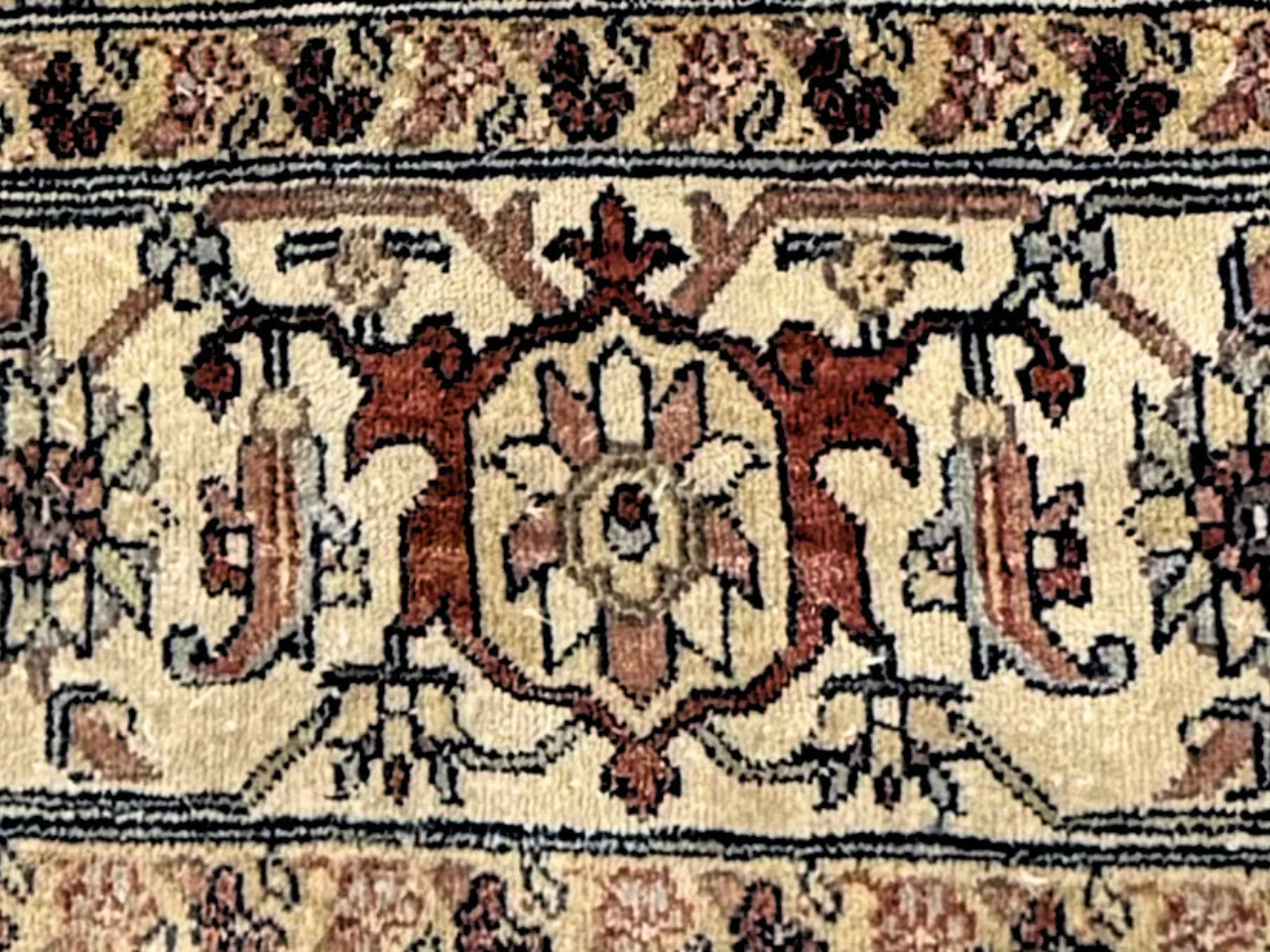 Close-up of the Persian 9x12 rug after cleaning