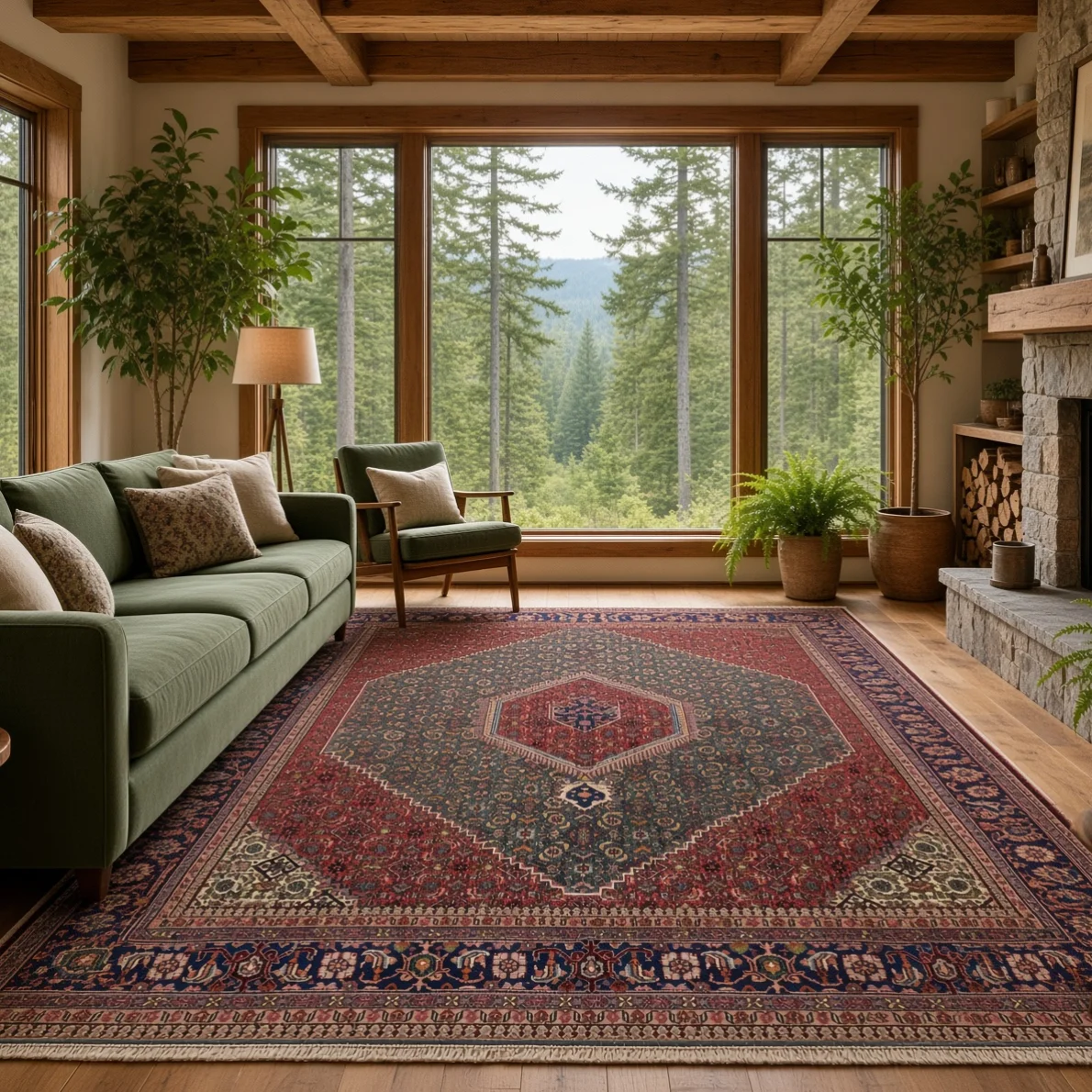 Cleaned Persian rug from Kalama, WA