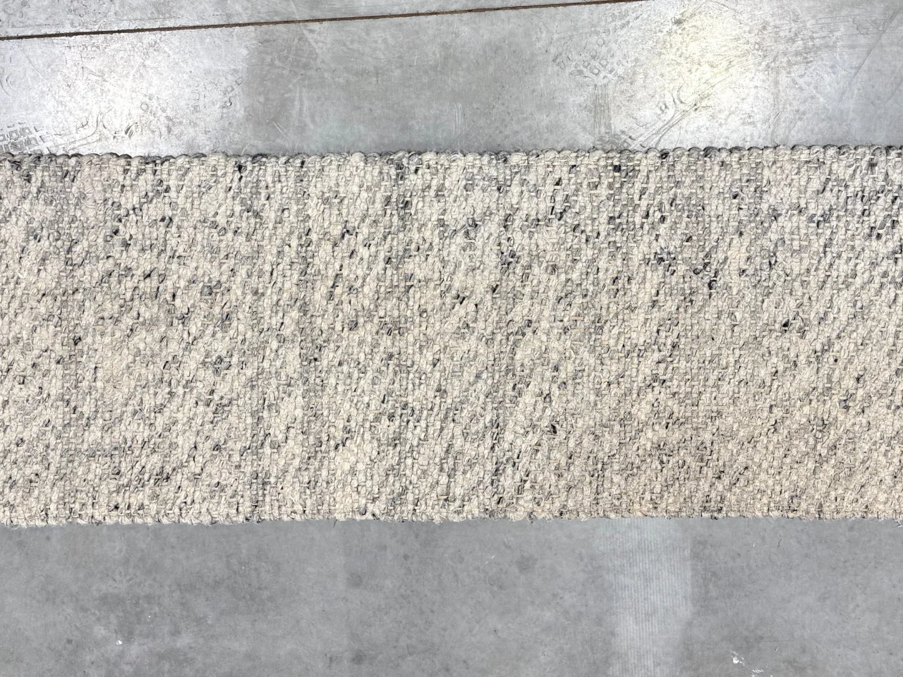 Grey hand-tufted wool runner after cleaning, Vancouver, WA