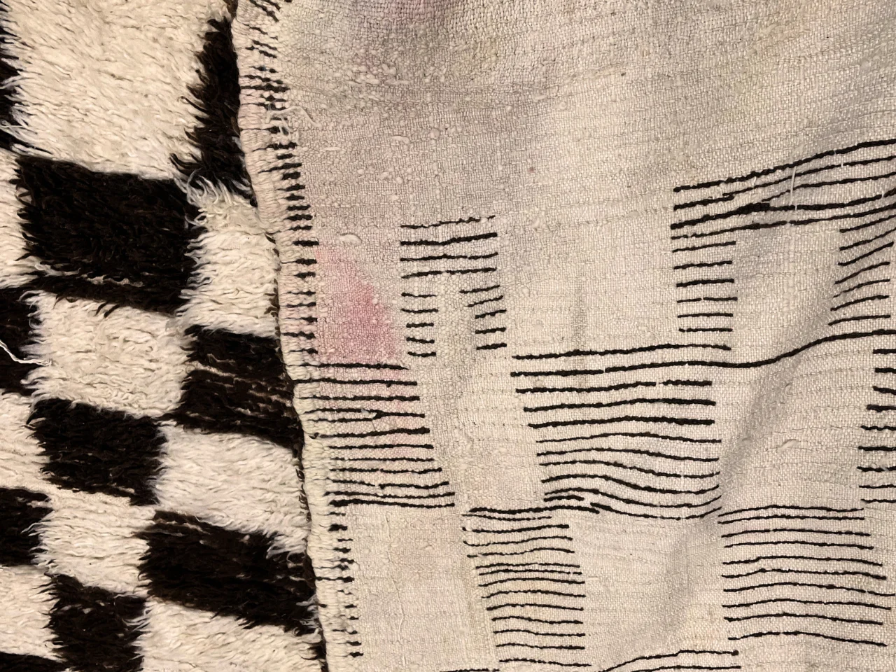 Inspection photo of the sheep’s wool rug at the Benchmark plant