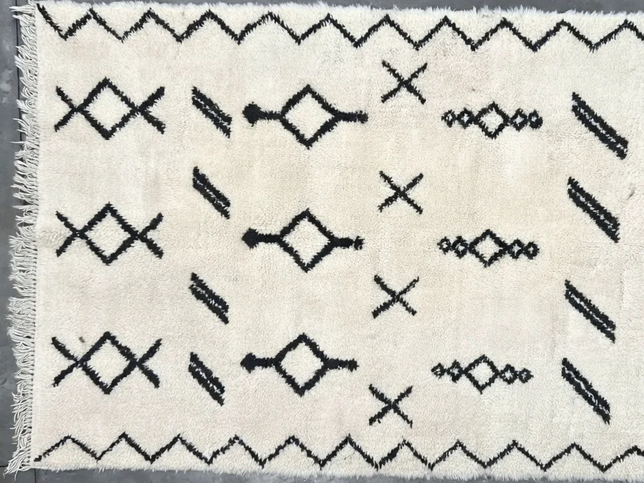 Vintage hand-knotted sheep’s wool rug after cleaning, Portland, OR