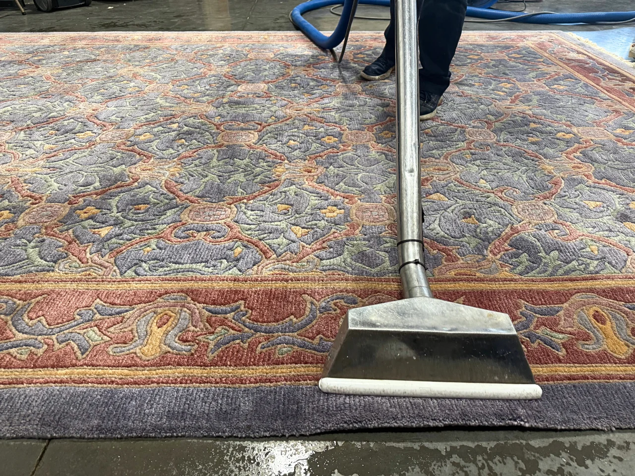 The 9x12 Oriental-style wool rug from Brush Prairie, WA